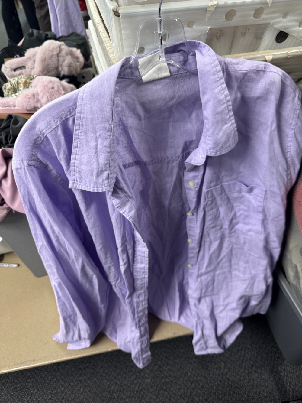 Gap linen blend button down xl // 100412